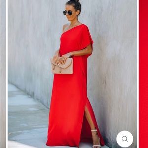 NWT red VICI one-shoulder dress